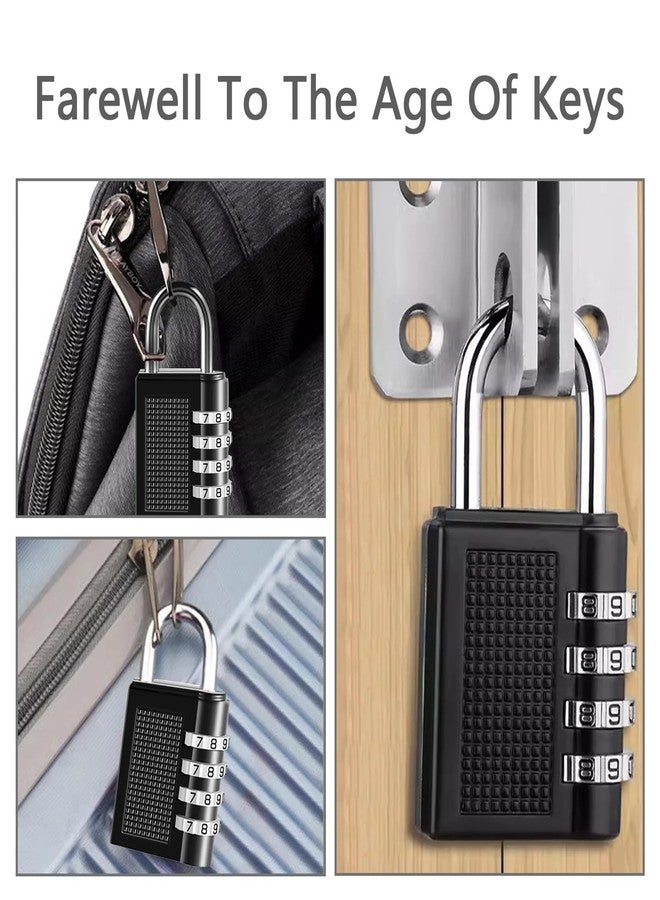 DOOMSDAY قفل DOOMSDAY برقم سري مكون من 4 أرقام للخزائن، الصالات الرياضية، الحقائب، الأبواب، الأسوار، صناديق الأدوات - قفل برمز قابل لإعادة الضبط، هيكل من سبائك الزنك، مقاوم للماء والصدأ، قفل أمان بدون مفتاح - Image 3